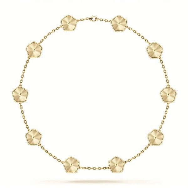 Designer Necklace Luxury Clover necklace 18K Gold Plated 10 motif Shell Diamond Pendant for Women Girl Valentine Jewelry