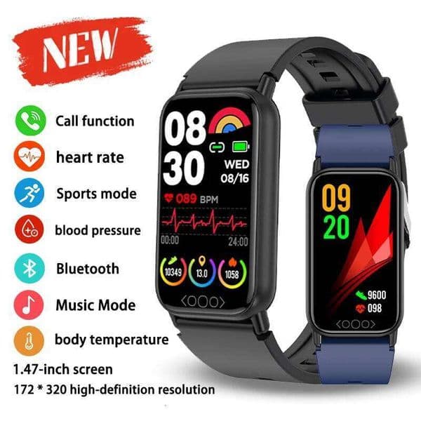 Men's Call 1.47 Inches 172 * 320 High-definition Touch Screen Heart Rate Monitoring IP68 Waterproof Smart Watch
