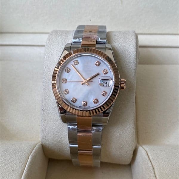 olex 2025 Dial Mechanical Luminous 36Mm Automatic Popular Watch Watch Precision 31Mm Women Design Diamond AAAAA Pearl Super clone 278271 Men's Steel 89GUN5