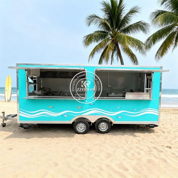 Customized Hamburger Food Truck With Full Kitchen Fast Food Cart For Sale Mobile Concession Food Trailer For Sale