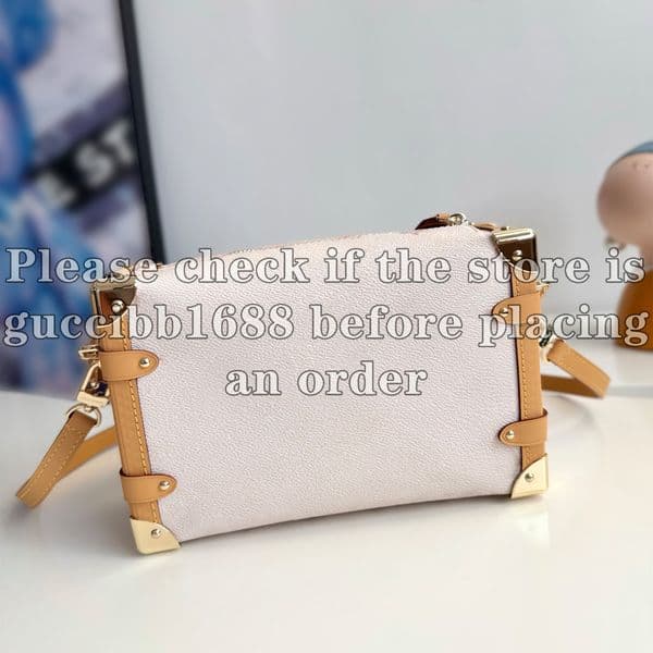 12A Definite Mirror Quality Designer Side Trunk MM Bags for Women Canvas Cowhide Leather Handbags Dune Shoulder Bag Luxury Purse with Box M26287