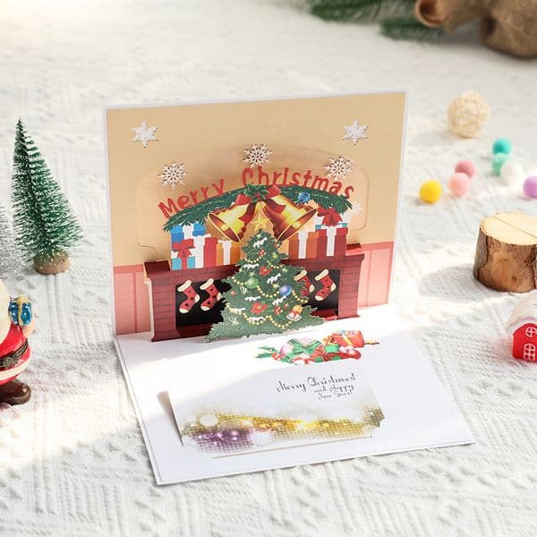 Wholesale Pack of 10 Christmas Pop-Up Cards with Color Printing 499G9009C quality