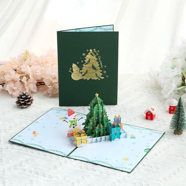Christmas 3D Creative Handmade Paper Cut-Out Gratitude Blessing Cards Wholesale 831G9072 quality