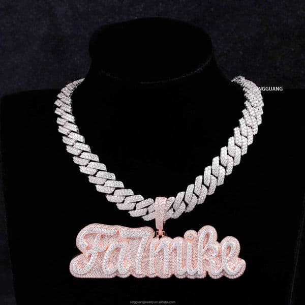 RTS VVS Diamond Pass Diamond Tester Iced Out Moissanite Pendant Customized Trend 925 Silver Hip Hop Fine Jewelry Pendant Lidynamic Chain