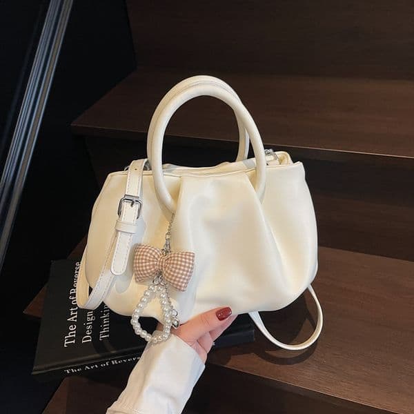 Luxury Brand Designer Bag French Style Pleated Cloud Shoulder Bag For Women 2025 New Fashion Soft Leather Handbag Basket Bag Solid Color Crossbody Bag Trendy