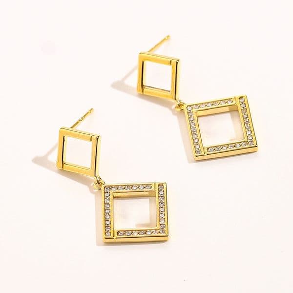Woman Luxury Gold Earrings Designer Earring Letter Jewelry Wedding Party Gifts