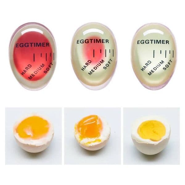 1/3Pcs Egg Timer Kitchen Electronics Gadgets Color Eggs Cooking Changing Yummy Soft Hard Boiled Eco-Friendly Resin Red Tools
