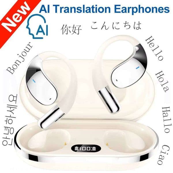 YYK-Q39 Comfortable Ear Hook Earbuds Wireless Sports AI Real-time Language Translation Headphones Suitable for Travel and Business