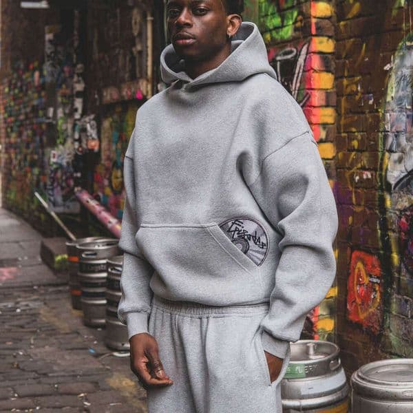 Personalized CD Print Design Sweatshirt and Sweatpants Set Pullover Hoodie Street Fashion