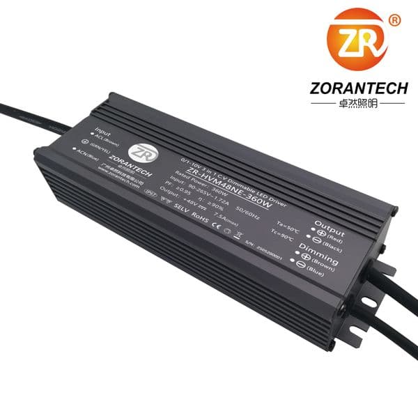 4 in 1 dimmable led driver 48V 360W Animal breeding lights IP67 waterproof constant voltage 12V 24V 36V led lighting transformers 0-10v pwm resistance led power supply