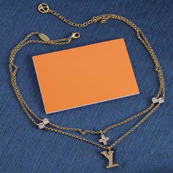 High Quality Titanium Steel Gold Jewelry Fashion Designer Necklace Gift Mens Womens Long Letter Chains Necklaces Golden Chain Jewlery Party