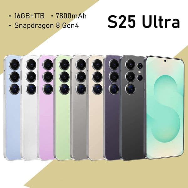 S25 Ultra,Smartphone Android,6.8 inch,16+1TB ROM,4G Network,Mobile phones,Dual SIM,24+48MP Camera,Cellphones