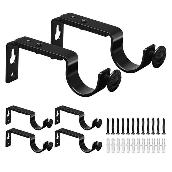 Modern Minimalist Side Mount Curtain Fixed Accessories Bracket Roman Rod Iron Base Rack Support Frame