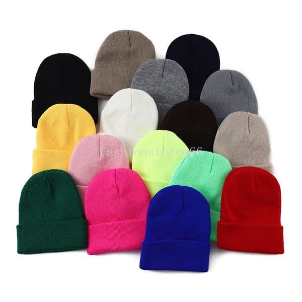 Winter Hats for Unisex New Beanies Knitted Solid Cute Hat Lady Autumn Female Beanie Caps Warmer Bonnet Men Casual Cap