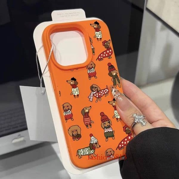Autumn-Themed Sweater Dachshund Soft Phone Case For iPhone 17 16 15 14 Plus 13 12 11 Pro Max X XR XS 16E Protection Cover