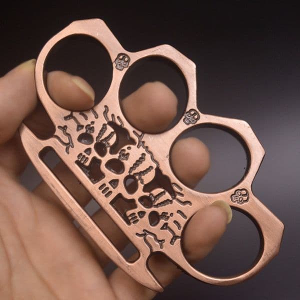 Metal Knuckle Duster Self-defense Buckle Outdoor Safety Pocket EDC Tool