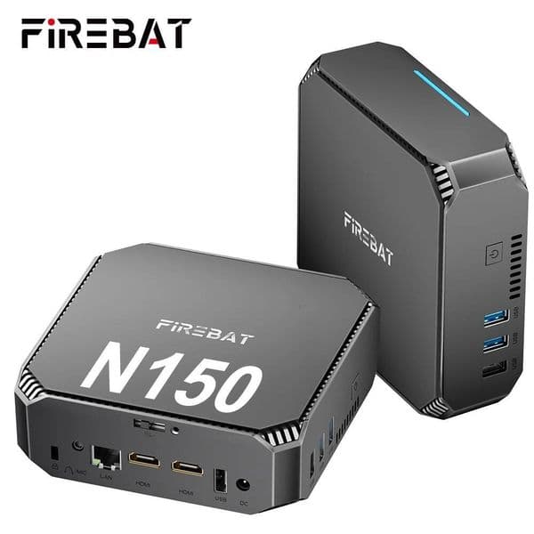 FIREBAT AK2 Mini PC Intel N150 CPU Computer Windows 11 Mini PC Gaming DDR4 16GB RAM 512GB SSD WIFI5 BT42 Desktop