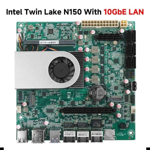 SZBOX N10 Twin Lake N150 NAS Motherboard ITX Home DDR5 4800MHz 2 i226 110G LAN 6SATA30 2M2 NVMe DP HD TypeC NAS Mainboard