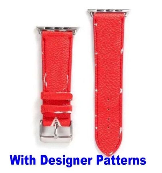 Fashion Designer Watchbands Straps for Apple Watch 10 9 8 7 6 5 4 3 2 1Straps Replacement watchband Leather White Square Bands iWatch Series 49mm 46mm 45mm
