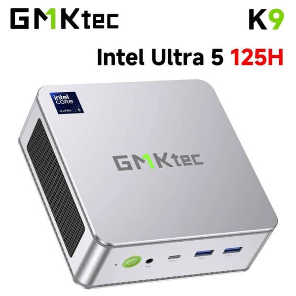 GMKtec K9 Mini PC Core Ultra 5 125H Windows 11 DDR5 5600MTs PCIe40 NVMe SSD WIFI6 BT52 Thunderbolt 4 Desktop Gaming Computer