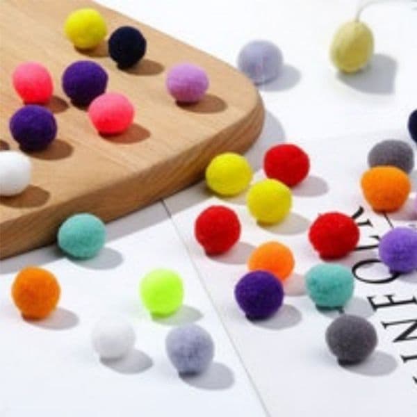 Sparkly Colored Pom Poms For Party Christmas DIY Crafts Decoration