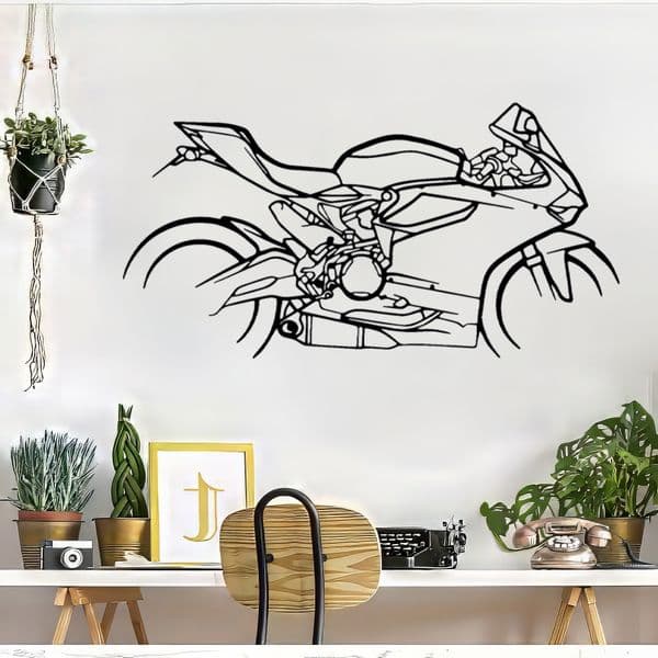Motorcycle Silhouette Wall Sticker Vinyl Home Decoration Room Garage Motorbike Dirt Bike Decals Removable Mural Wallpaper