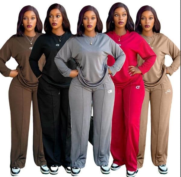 Women's Jacket Designer Spring and Autumn Jacket Two Piece Set Blonde Coat Fashion Style Sportswear Women's Wear Wide Leg Fitness Set