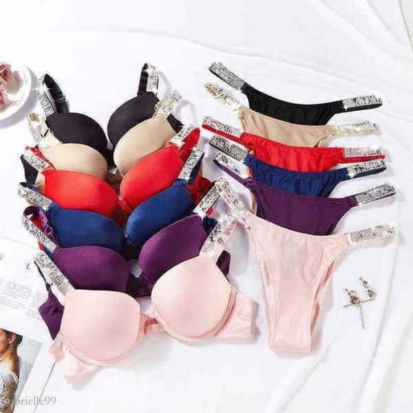 Bras Sets Sexy rhinestone tters underwear women's suit gather girls comfortable 2 Piece Sets For Women Lingerie Bras Sets Women two piece Clothing Apparel