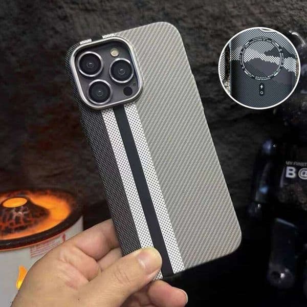 Colourful Kevlar Pattern Magsafe Magnetic Phone Case For Iphone 17 16 15 11 12 13 14 Pro Max Wireless Charging Cover Iphone 17 case