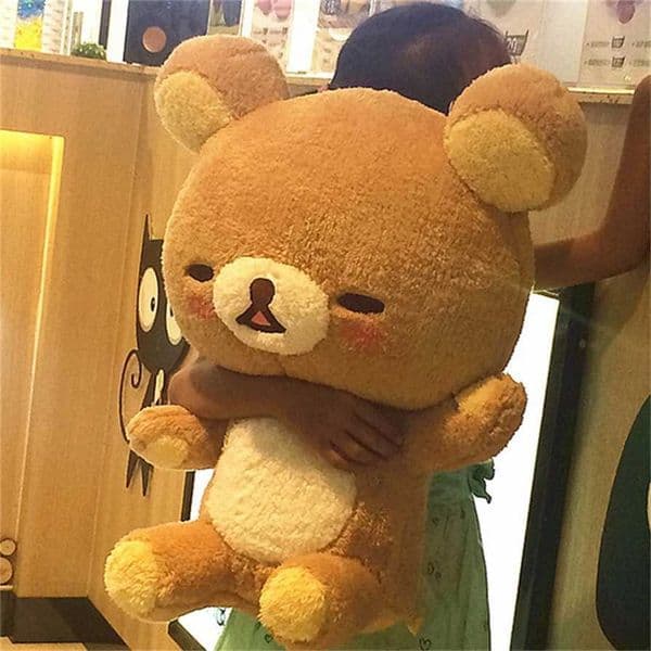 2026 Black Friday 55cm Giant Rilakkuma Bear Plush Toys Life Size Relax Dolls Soft Stuffed Animals Plushie Toy Valentine Day Children Gif Free shipping 0DBP