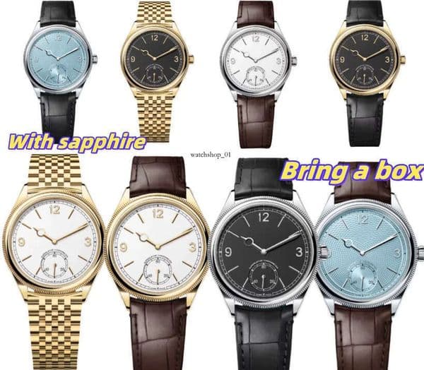 Men's automatic watch, 39mm, 904L stainless steel/leather strap, equipped with luminous/sapphire/waterproof dial, designed by classic fashion designer in 1908
