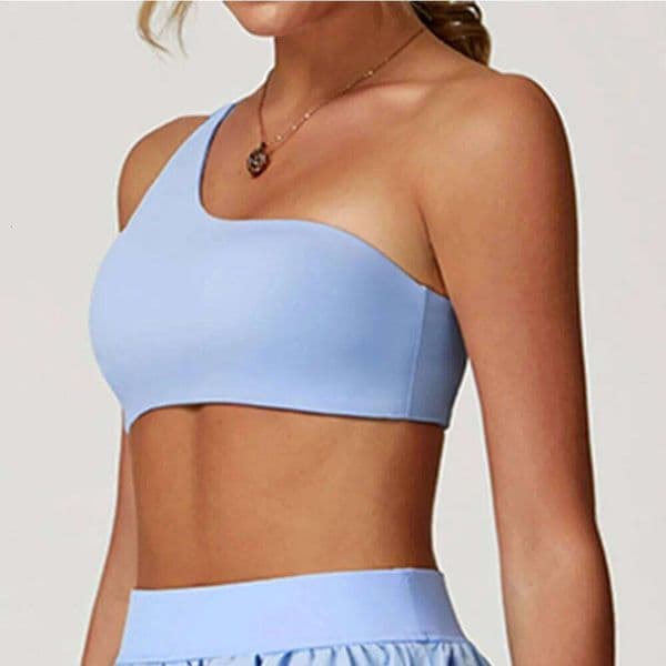Underwear Women Impact Sports Push Up Fiess One Shoulder Shockproof Yoga Running Bra Sexy Workout Vest