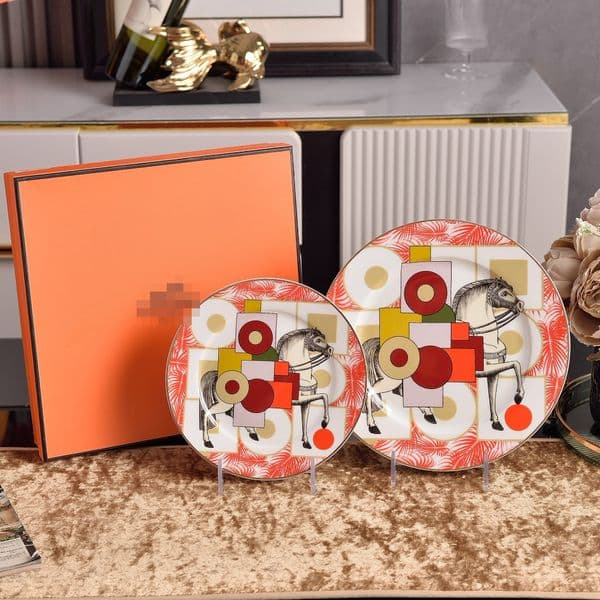 Exquisite Bone China Dinner Plate Set, Classic Design Fine Dining, Ideal For Weddings, Family Gatherings, And Luxury Home Decor With Premium Quality 12545