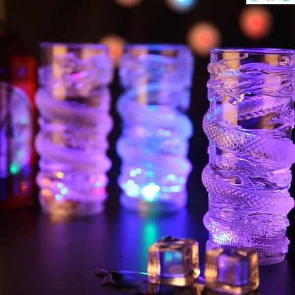 dragon cup LED poured water on the light sensor seven-color luminous glass beer mug