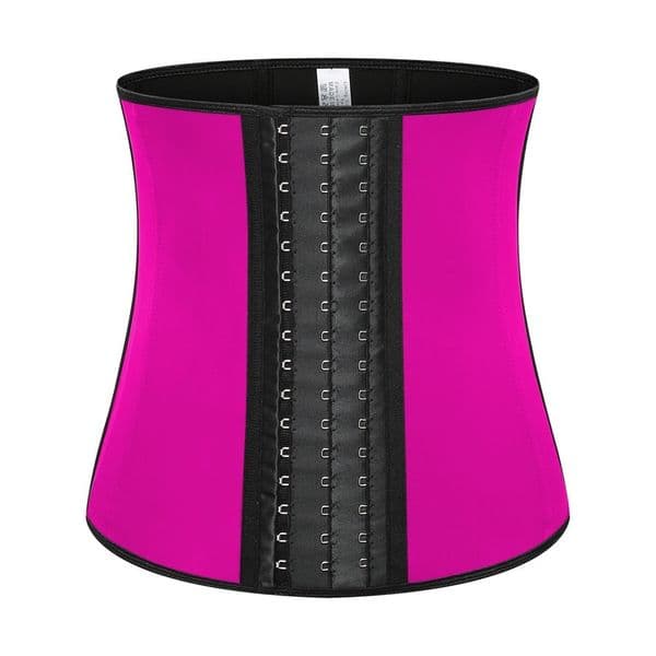 Women Latex Waist & Tummy Slimming Suit Daily Fitness Workout Sauna Sweat Belts Waist Trimmer Corset Cincher 9 Steelbones Firm Control Abdomen Shapewear