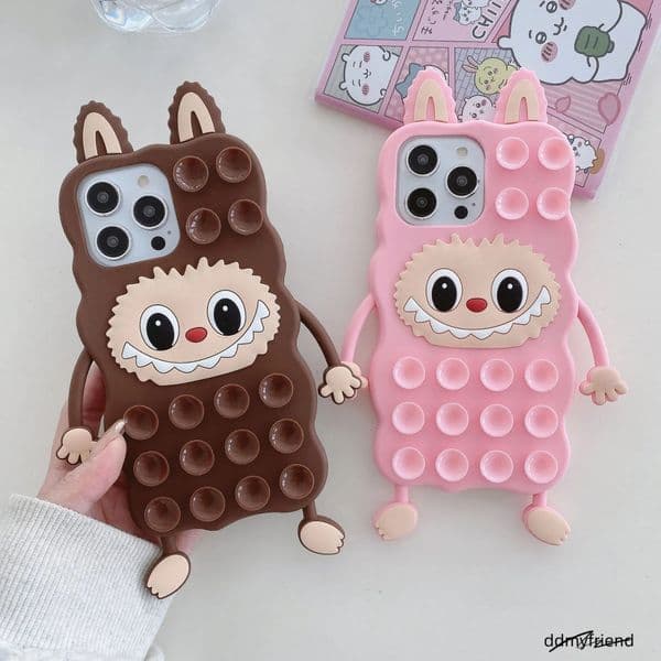 Protective Phone Case Suction Cup, Compatible With Iphone 15, 14, & 13 Pro - Stress Relief Design Ddmyfriend