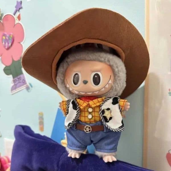 Manual For Labubu Bjd 15cm 17cm V1 V3 Clothing Vinyl Toy General Mobilization Cowboy Fashion Cute Popular Doll AccessoryXJ251011