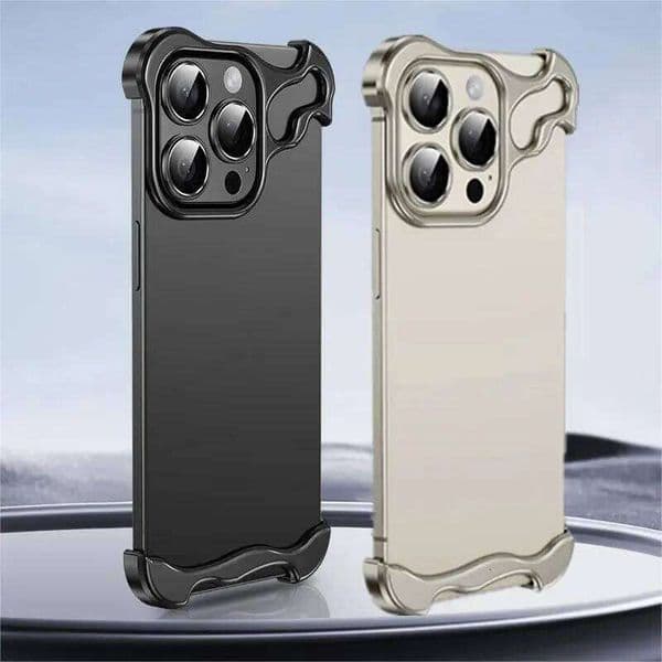 Alien Titanium Alloy Bumper Phone Case For Iphone 15 13 12 14 Pro Max 15Plus Metal Lens Film Protection Corner Pads Cover Iiphone 17 case