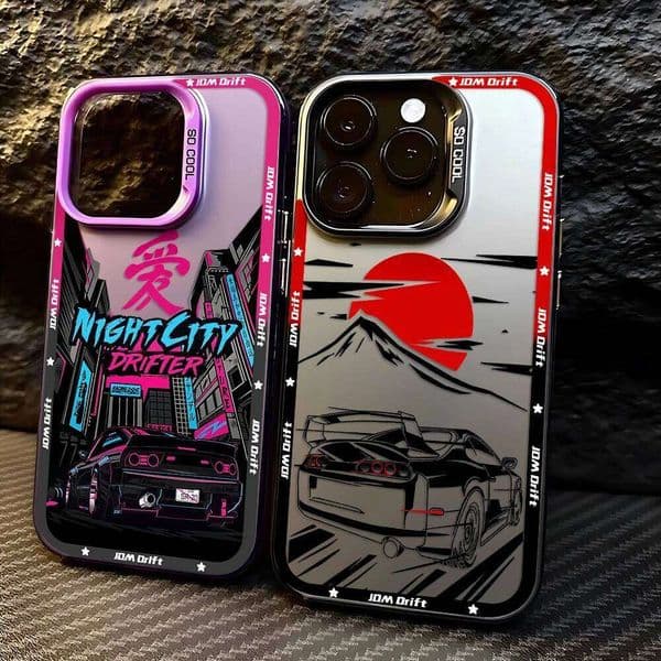 Tokyo Sports Racing JDM Drift Car Phone Case For Iphone 16 15 14 13 12 11 Mini Pro Max X XR XSMAX 8 7 Plus Anti Fall Matte Cover