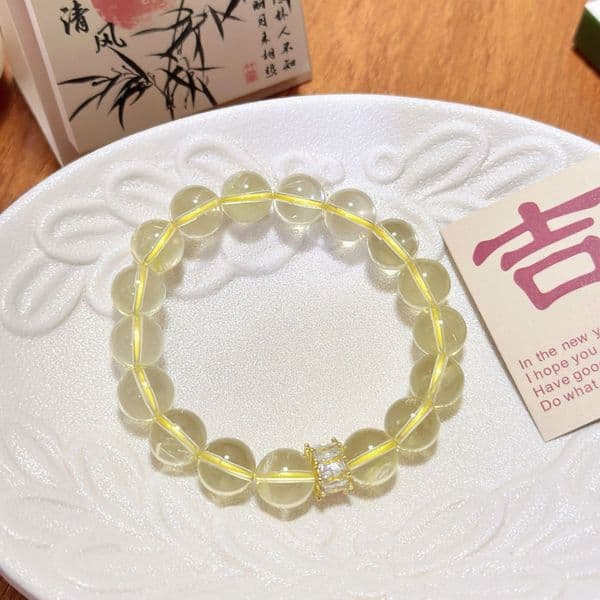 Handcrafted Brazilian Yellow Topaz Crystal Necklace Set Prosperity Amulet