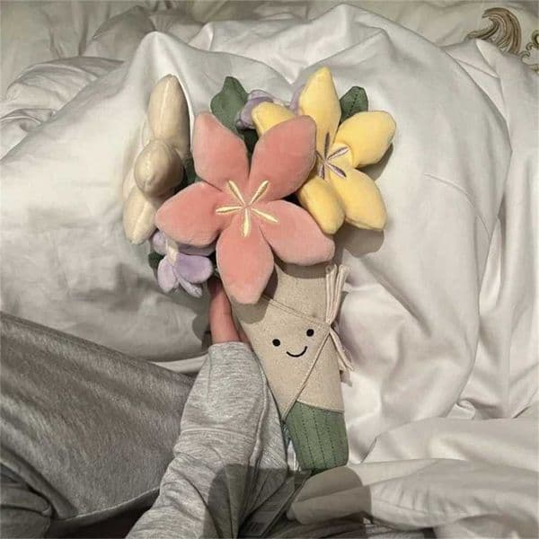 Christmas Gift 50% Fun Handheld Flower Doll Bouquet Plush Toy Valentines Day Gift Cute Wedding JE Black Friday sale