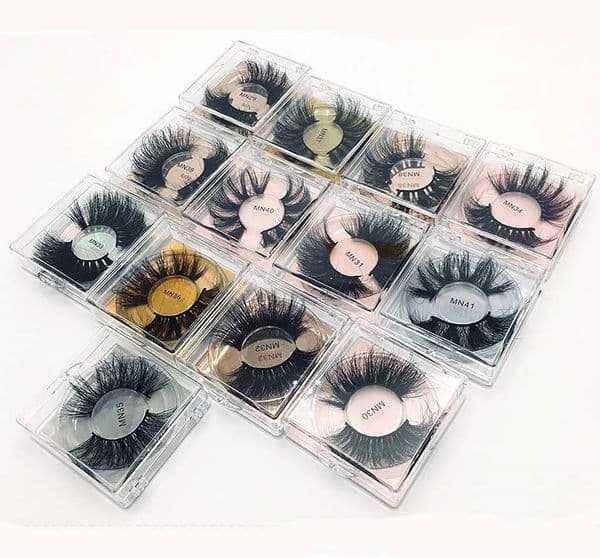 Thick Fluffy Long 25mm Mink False Eyelashes Wispy Soft Lightweight Reusable Handmade 3D Faux Fake Lashes Full Strip Eyelash Extensions 13 Models Available
