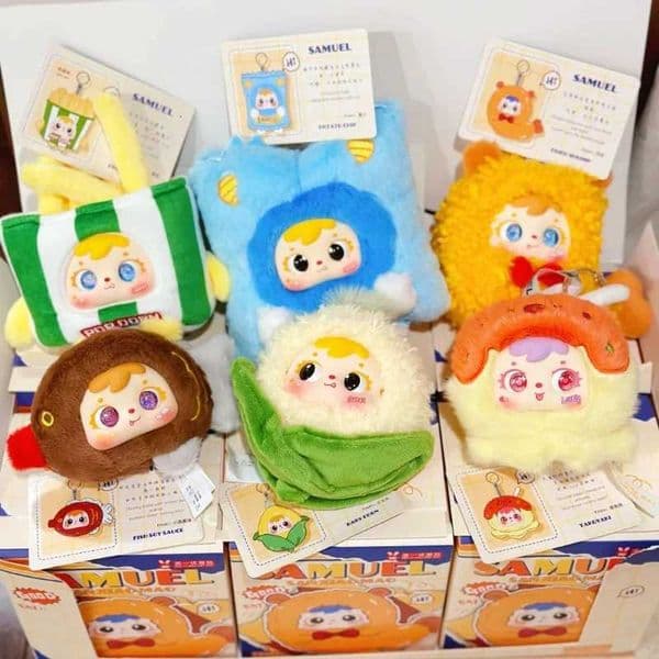 Samuel Fried Shrimp Series Plush Backpack Pendant Surprise Random Blind Boxes Trendy Bestseller And Cute And Fun Gift To Friends X2510251