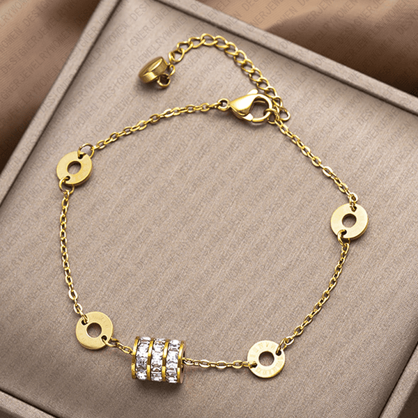 Designer Bracelet Bracelet for Women Slim Waist Bracelets Roman Numeral Bangle Pendant Bangles Luxury Jewlery Designer for Women Elegant Timeless Gift