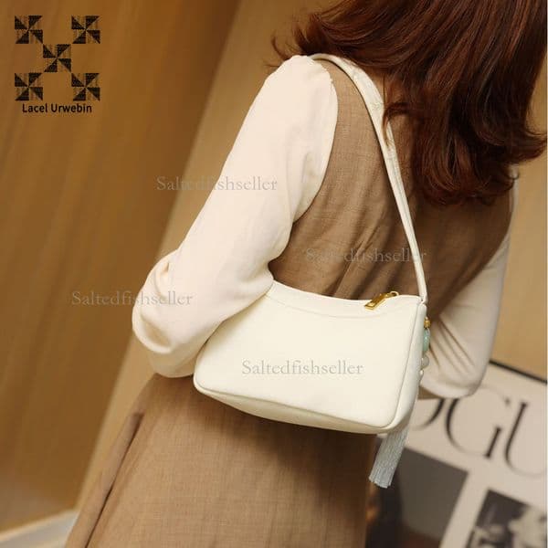 Lacel Urwebin Designer New Single Shoulder Underarm Bag Fashion Luxury Women's Tassel Chinese Cross Shoulder Small Square Bag Daily Versatile Storage Handbag