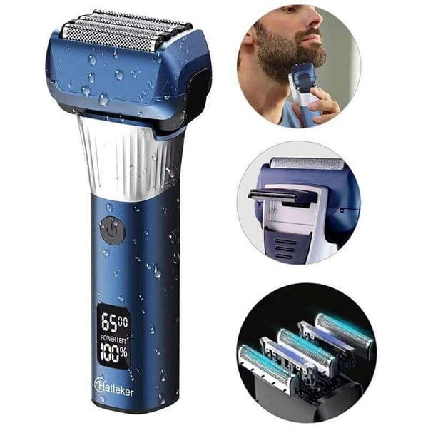 Hatteker Floating Men's Electric Shaver 5 Blades USB Portable Rechargeable Cordless Razor