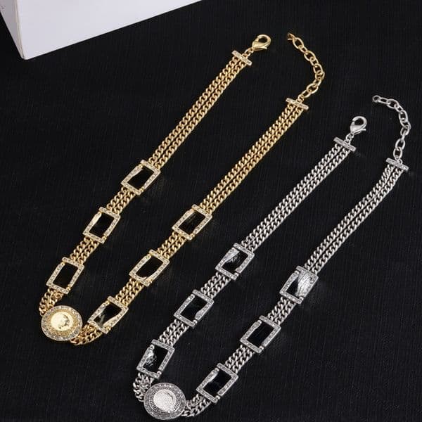 Fashion 18k Gold Chokers Necklace Luxury Designer Cuba Link Choker Chain Necklace Link for Women Gift Jewelry