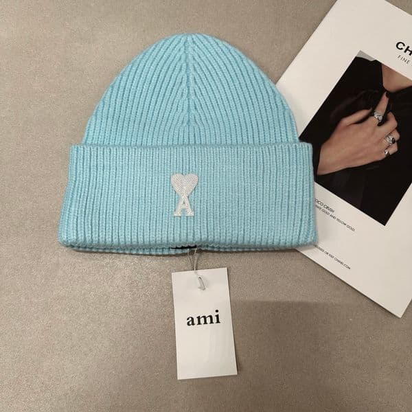 Beanie/Skull Caps AMI paris Hats luxury designer red hat womens hat kid winter hat mens wool hat