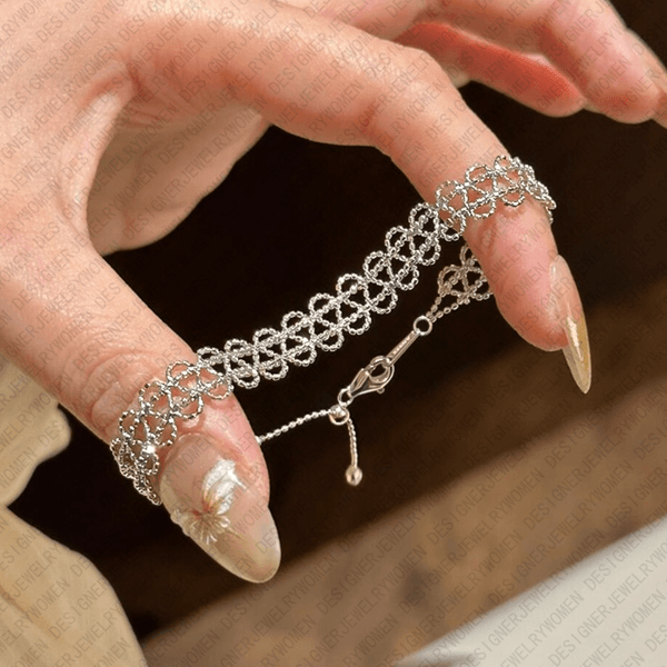 Designer Bracelet for Women French Style Bracelets Layered Bangle lace Bangles Charm Luxury Jewlery Designer for Women Elegant Chic Gift Free shipping