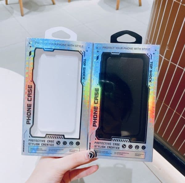200pcs Laser Cardboard Blister PVC Plastic Retail Packaging Box For 15 15Pro 15Promax Clear Mobile Phone Case Cover Boxes ni377